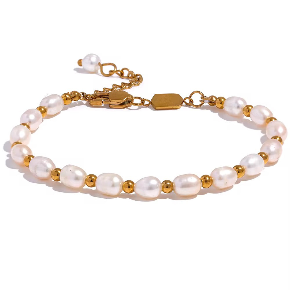 Bracelet en perles naturelles d'eau douce : Bracelet Lady