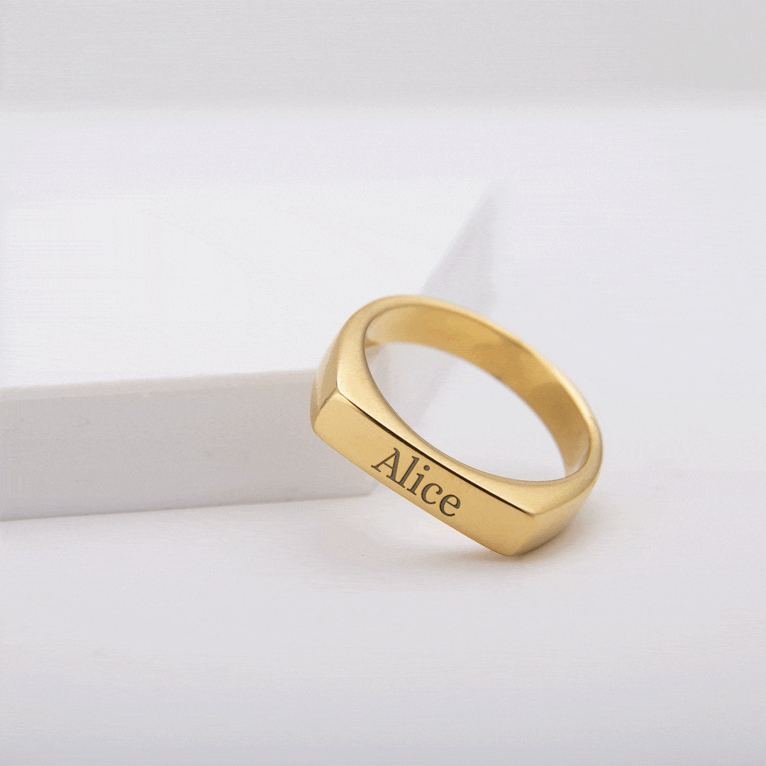 Bague Chevalière personnalisable avec gravure