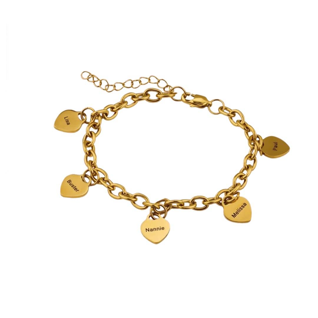 Charms : Bracelet multi charms personnalisable avec gravure
