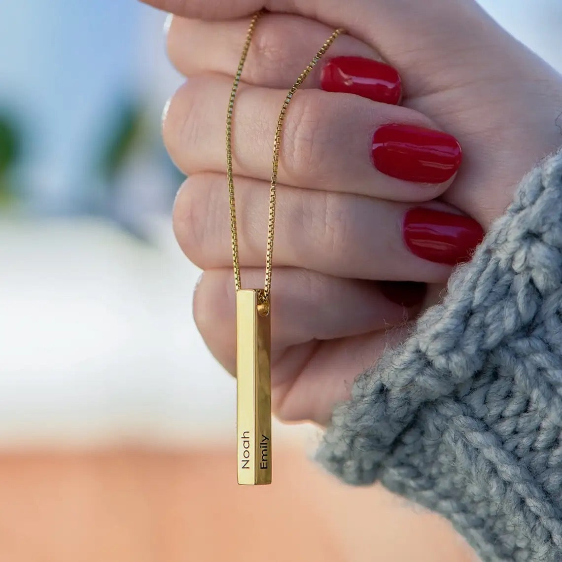 Collier 3D mixte, personnalisé avec gravure