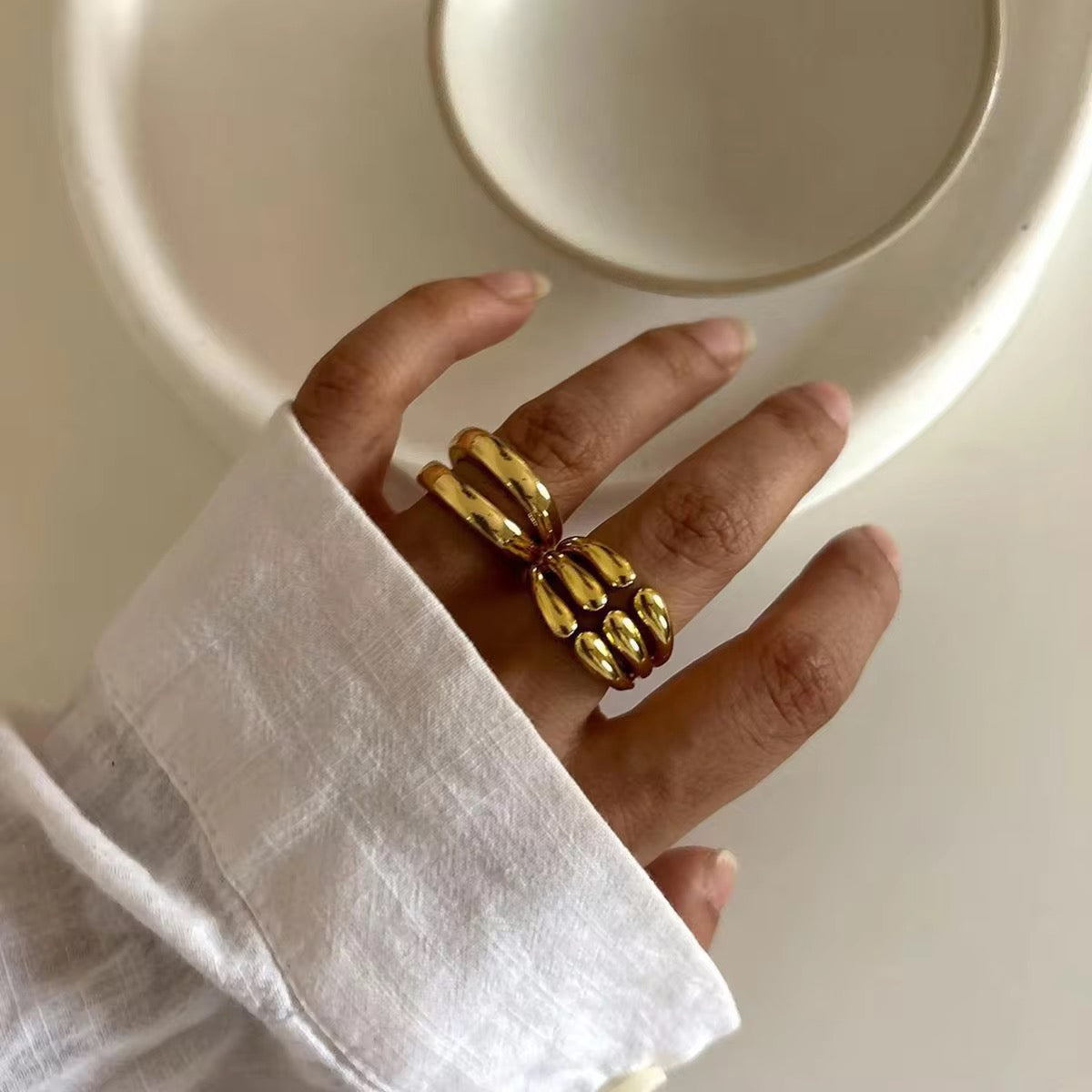 Bague Sandra : trois anneaux en un seul