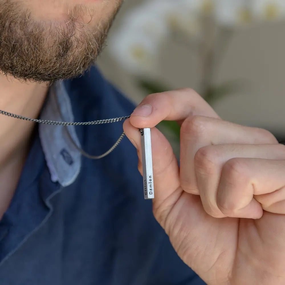 Collier 3D mixte, personnalisé avec gravure