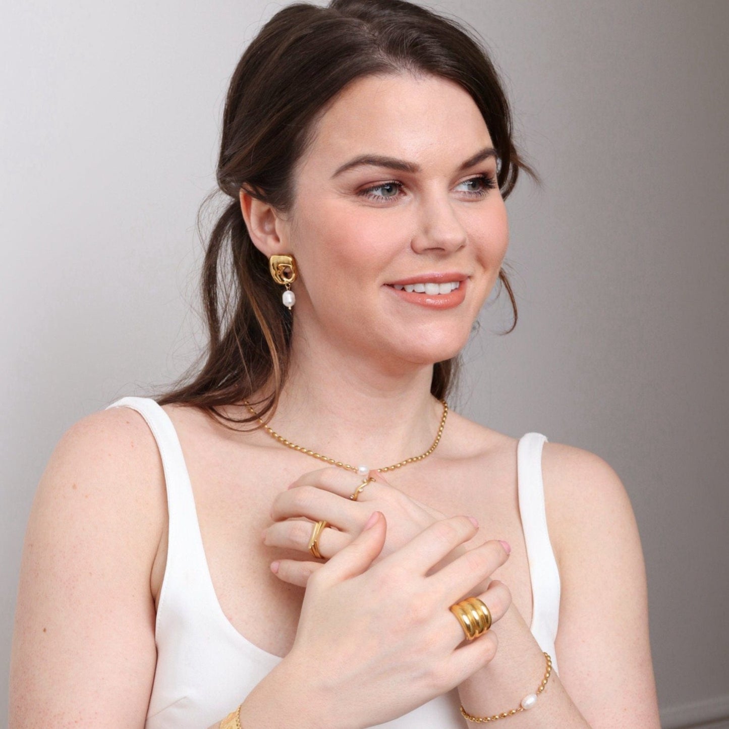 Coffret bijoux : Ensemble de bijoux tendance Collier et bracelet avec perle