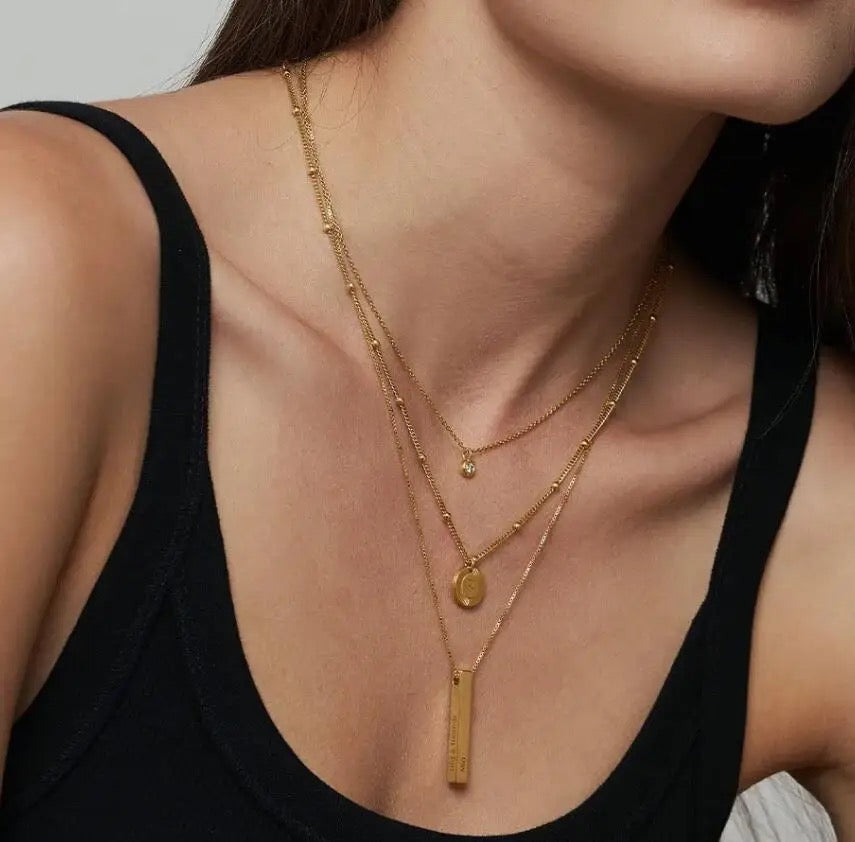 Collier 3D mixte, personnalisé avec gravure