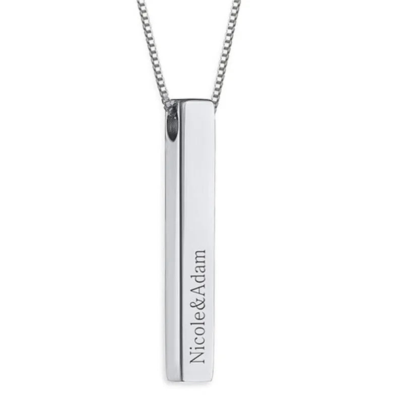 Collier 3D mixte, personnalisé avec gravure