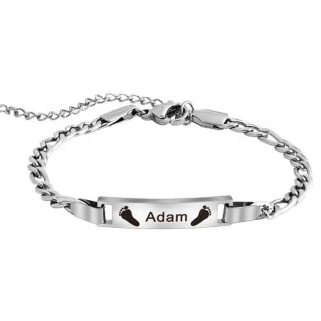 Bracelet gourmette personnalisé pour enfant et bébé garçon