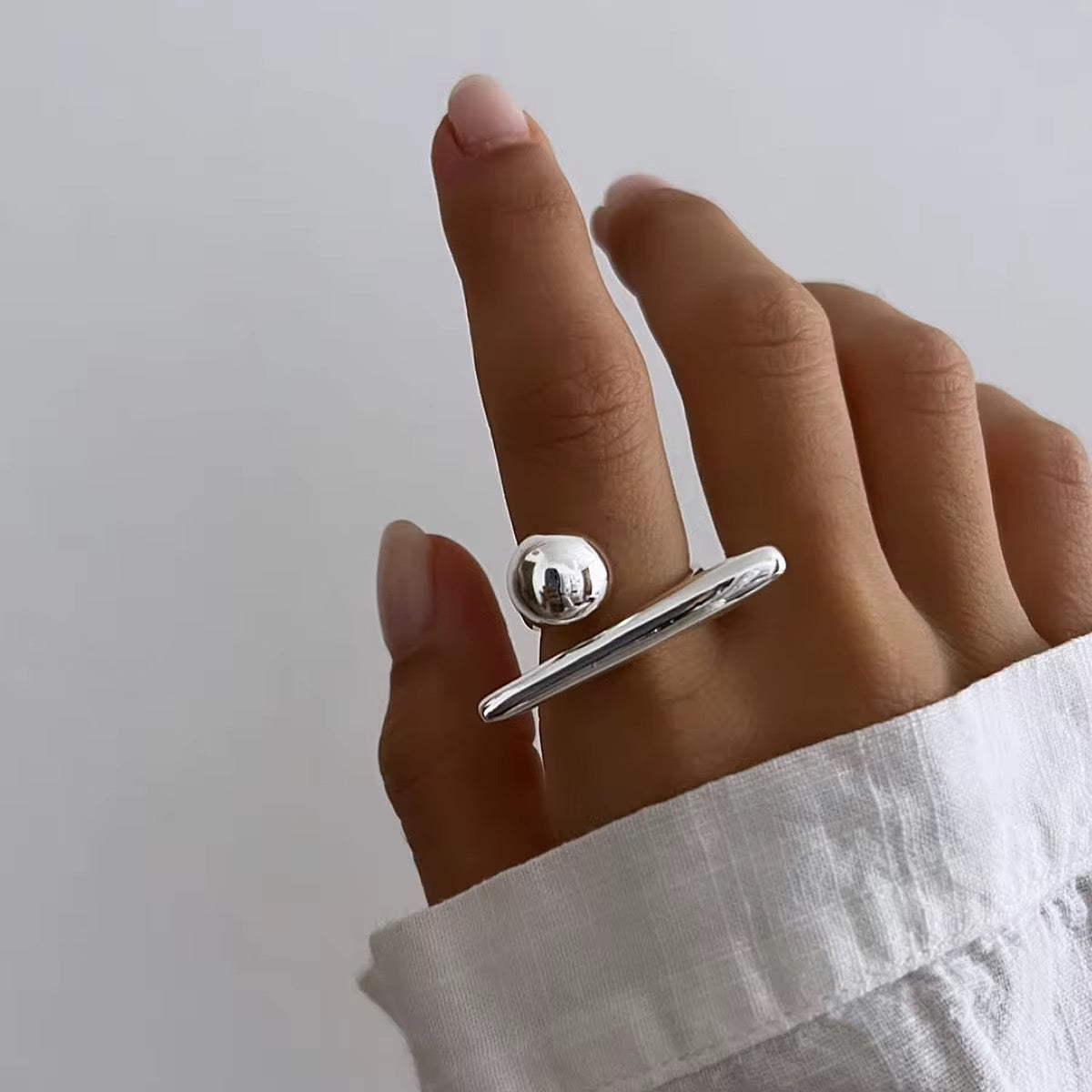 Bague argenté ajustable : Daniella L'or Didon