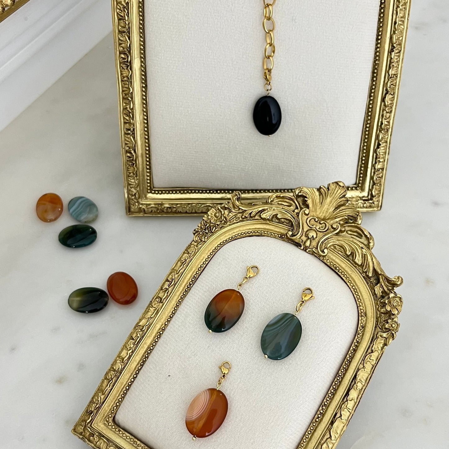 Elys : Collier Y pendant personnalisé avec de magnifiques pierres "fait main"