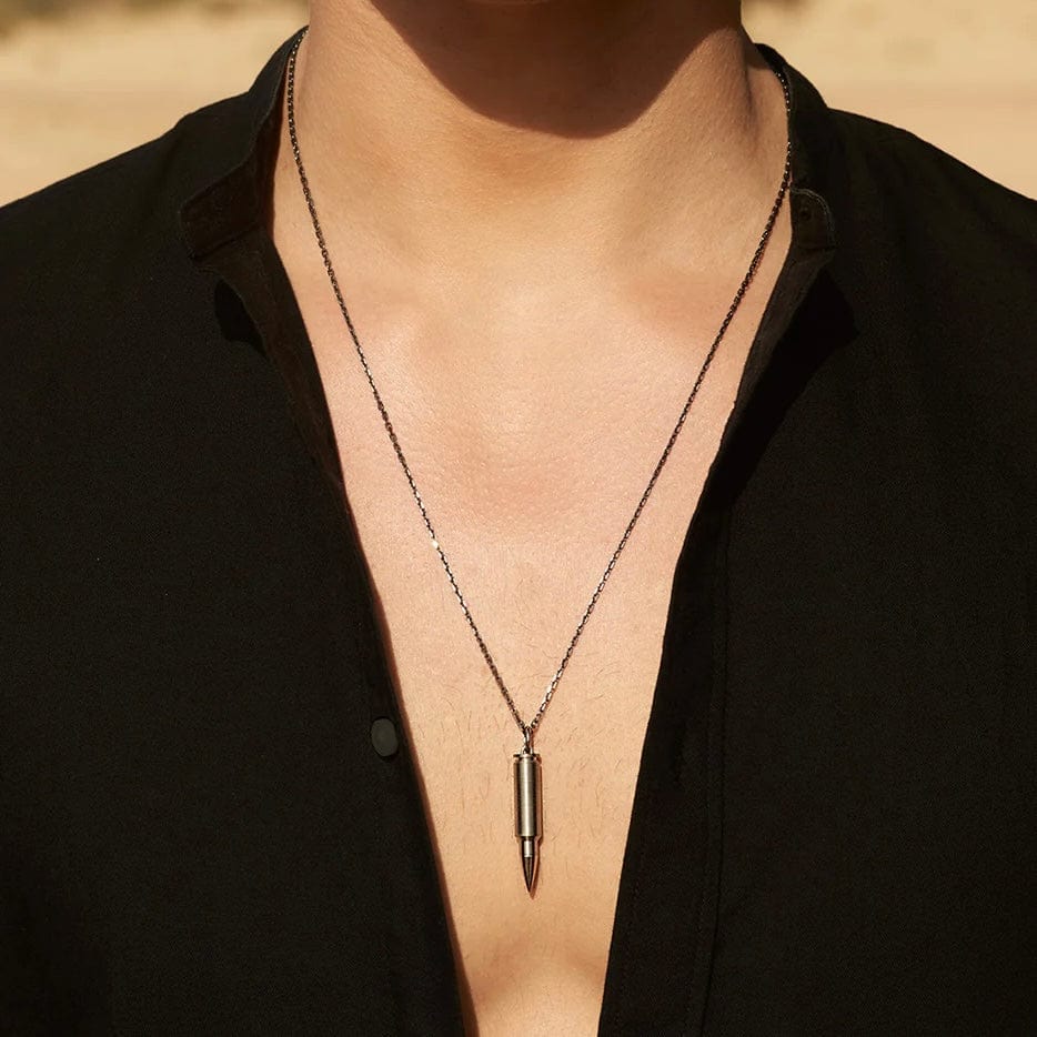 Safe : Collier pour homme pendentif balle