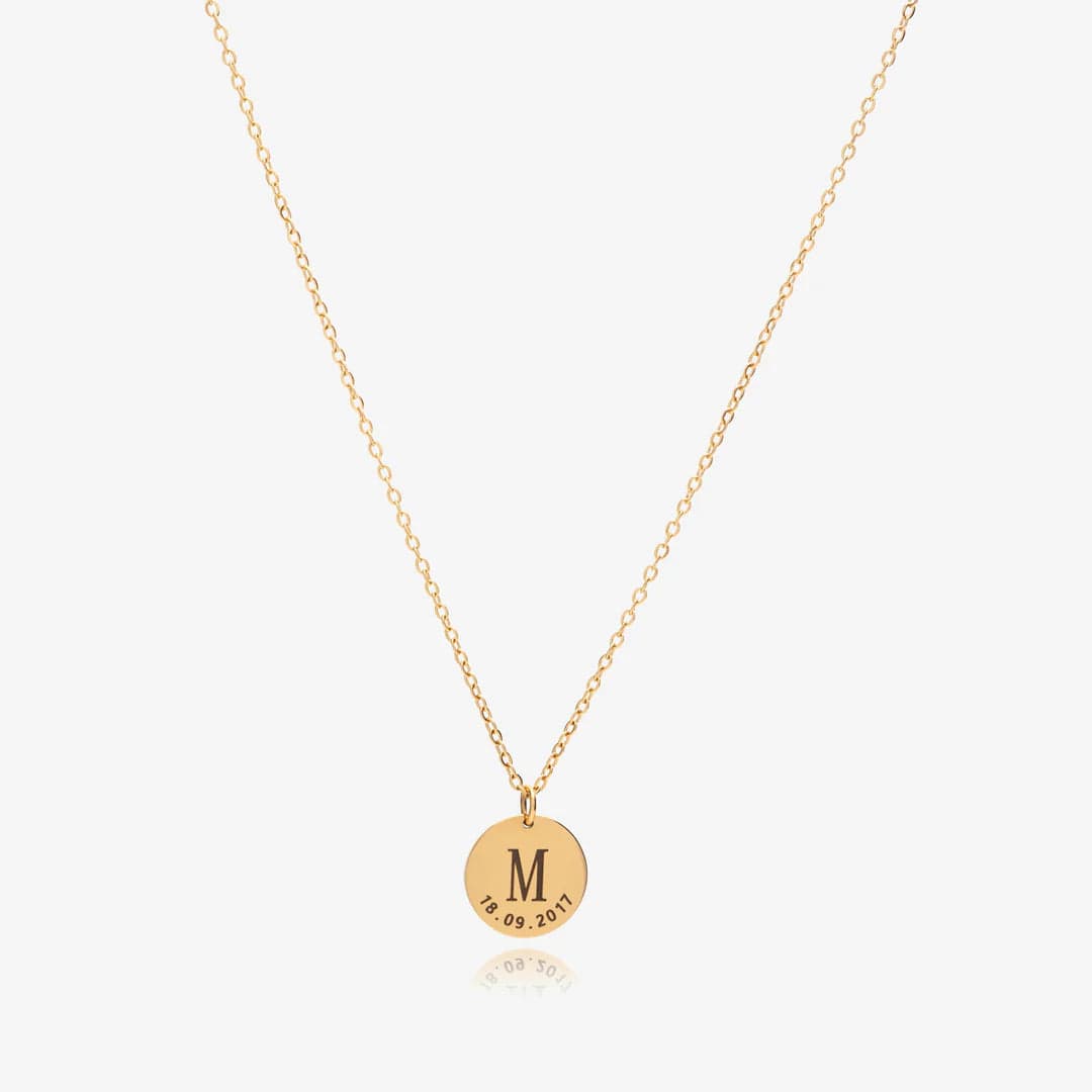 Collier personnalisé avec gravure et pierre de naissance : Enfant fille