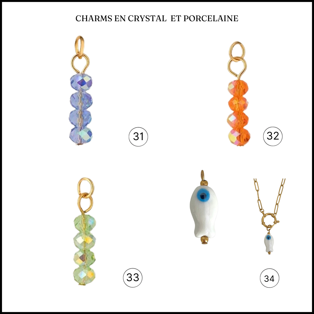 Collier en chaine anglaise personnalisable avec des charms