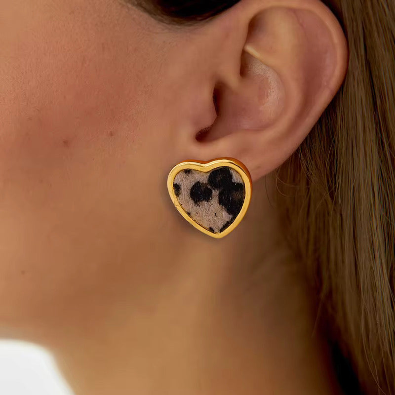 boucles d’oreilles léopard empreinte