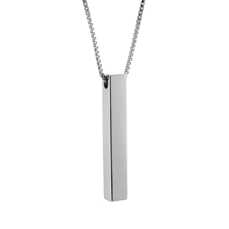 Collier 3D mixte, personnalisé avec gravure