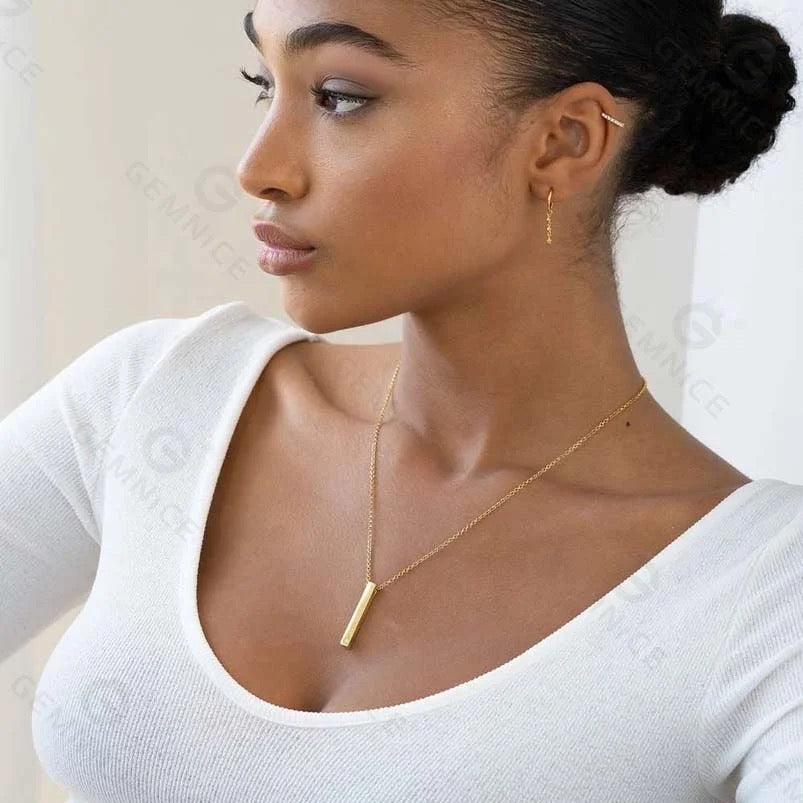 Collier 3D mixte, personnalisé avec gravure