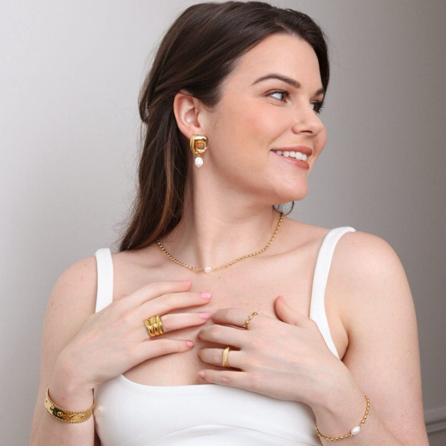 Coffret bijoux : Ensemble de bijoux tendance Collier et bracelet avec perle