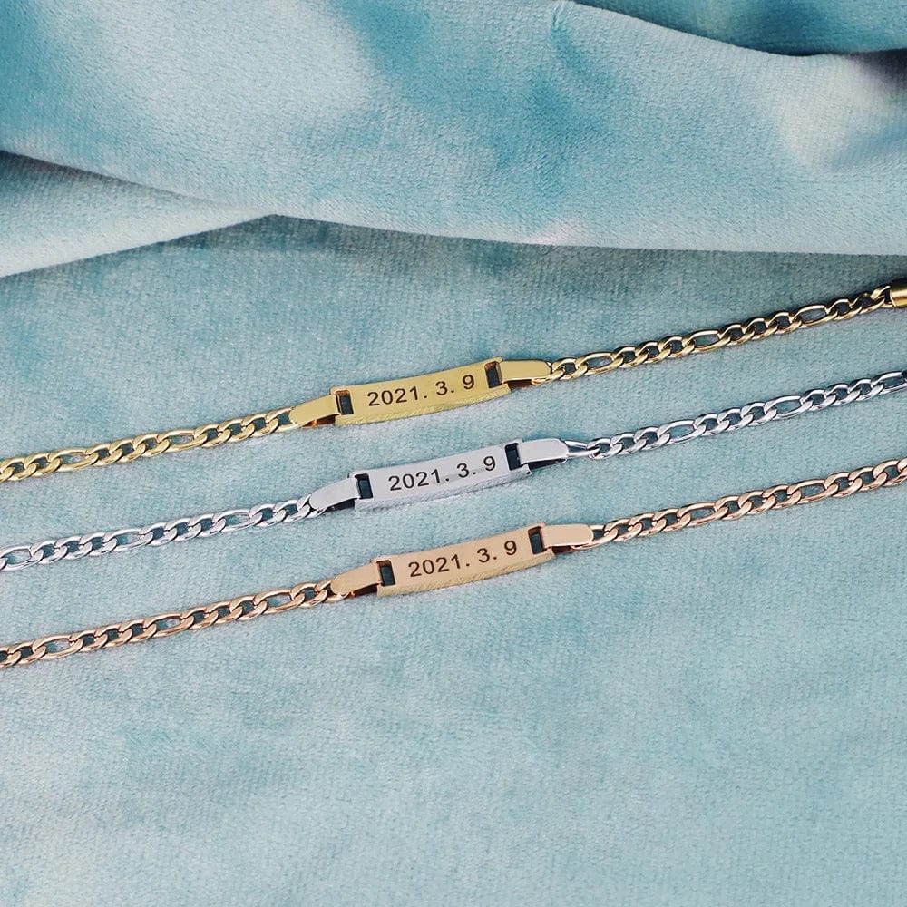 Bracelet gourmette personnalisé pour enfant et bébé