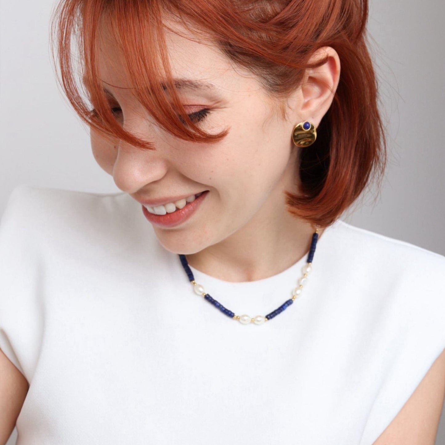 Azur : Collier ras du cou en pierre naturelles