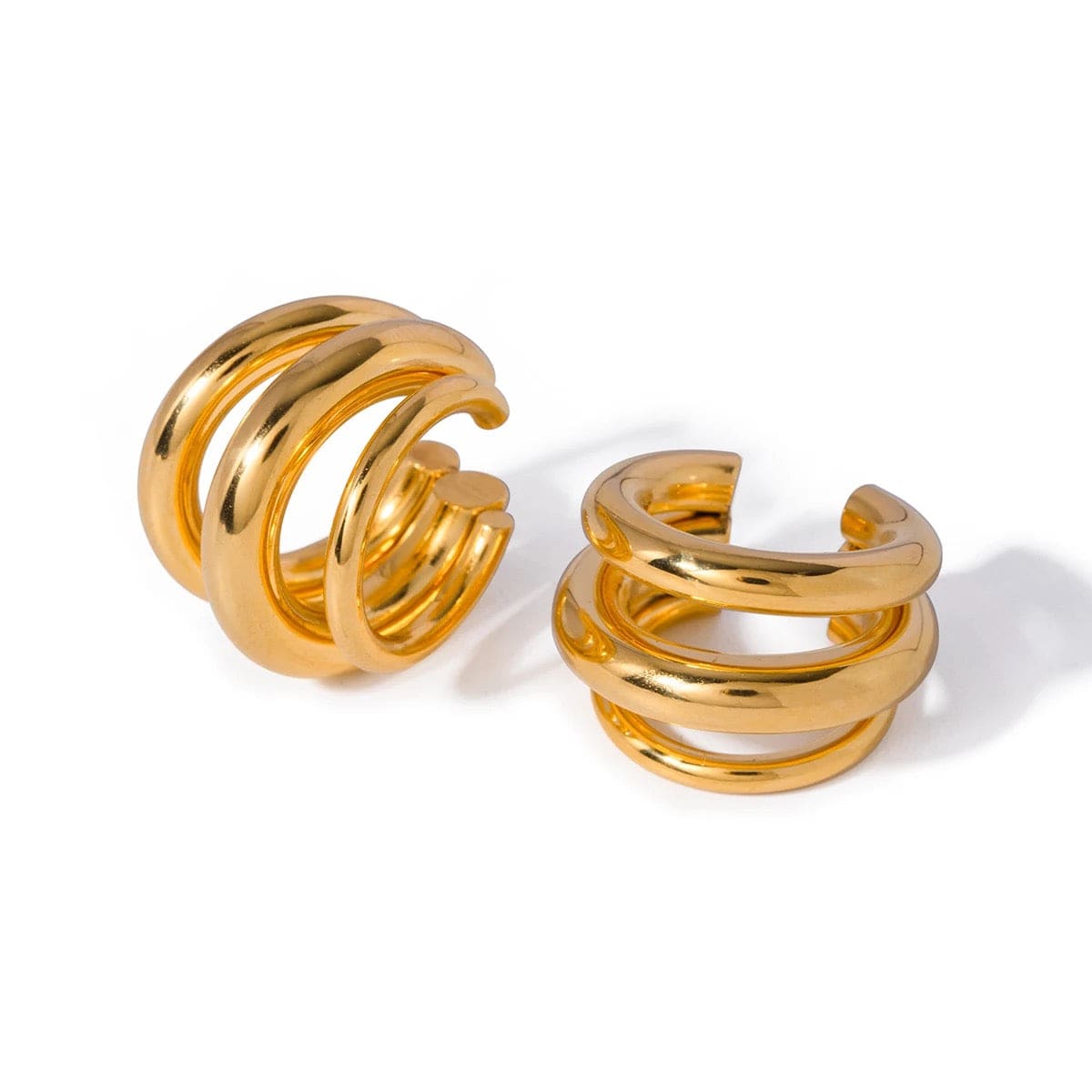 ear cuff doré à trois bandes watrproof