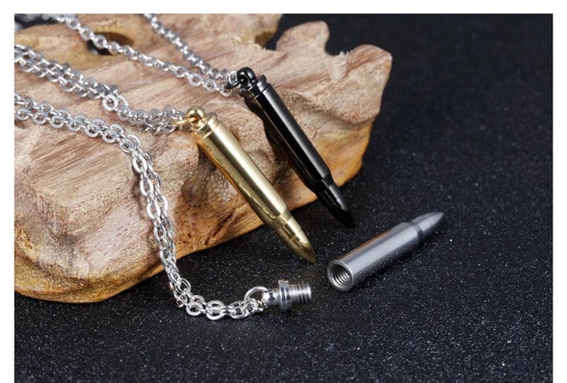 Safe : Collier pour homme pendentif balle