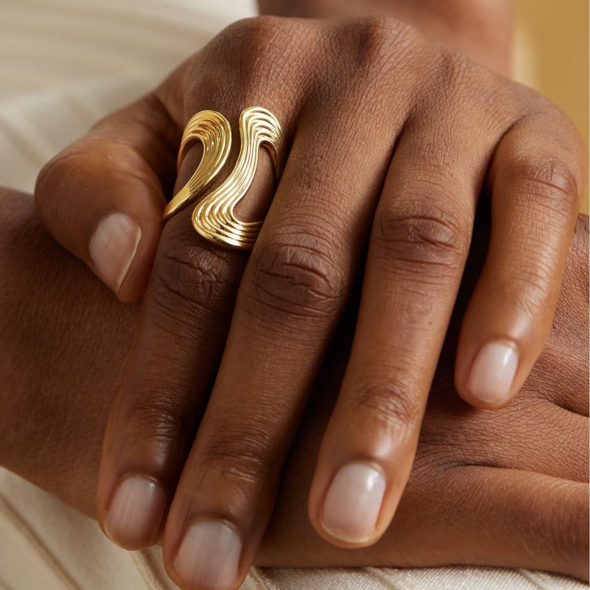 Joelle : Bague ajustable L'or Didon