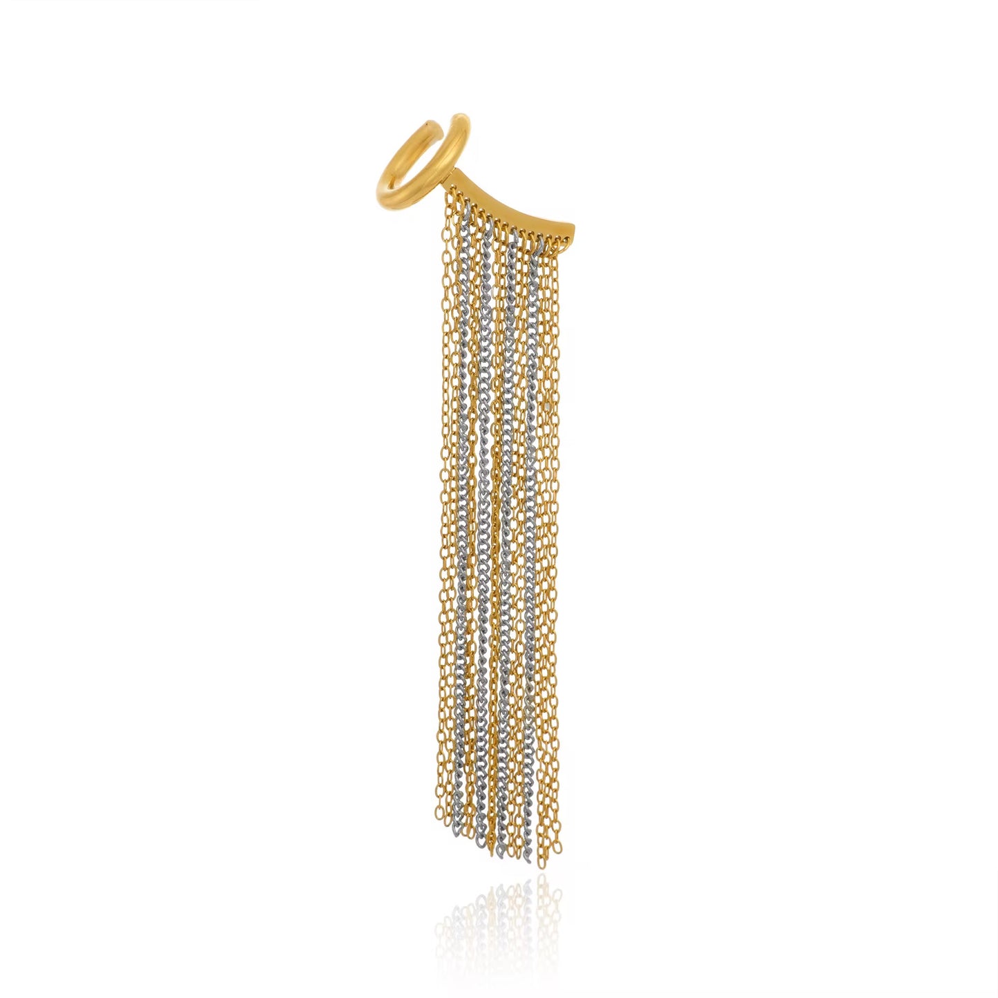 Boucles d’oreille ear-cuff chaînette : Faux piercing-Laura
