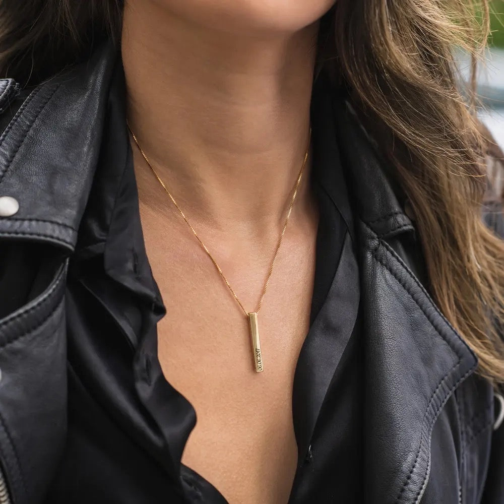 Collier 3D mixte, personnalisé avec gravure