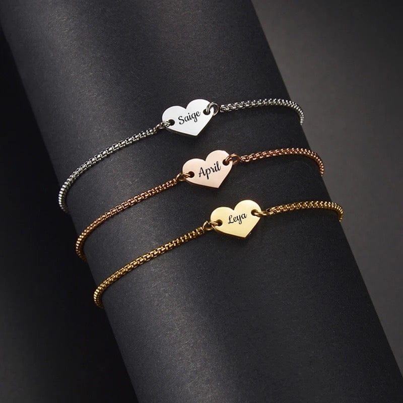 Carline : Bracelet personnalisable avec gravure et pierre de naissance