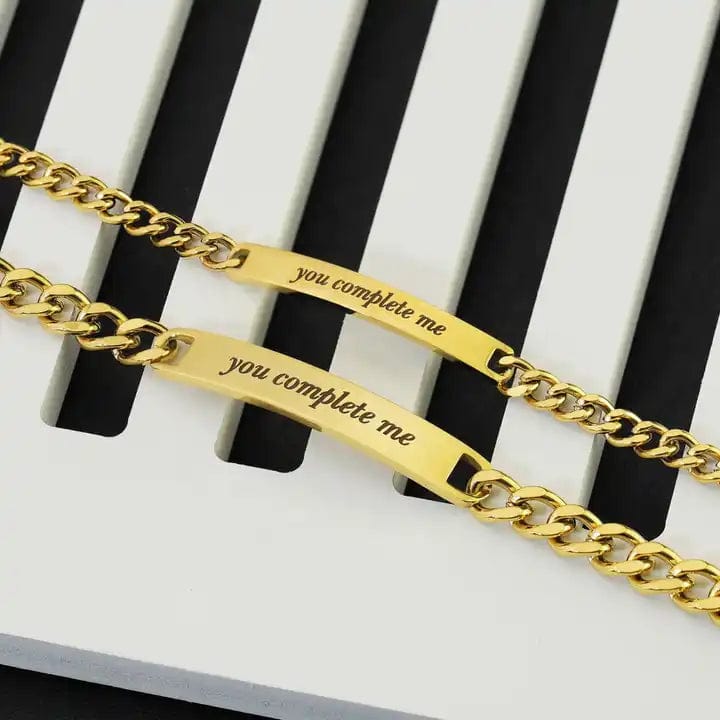 Le Duo gourmettes : Bracelets gourmettes pour couple personnalisables