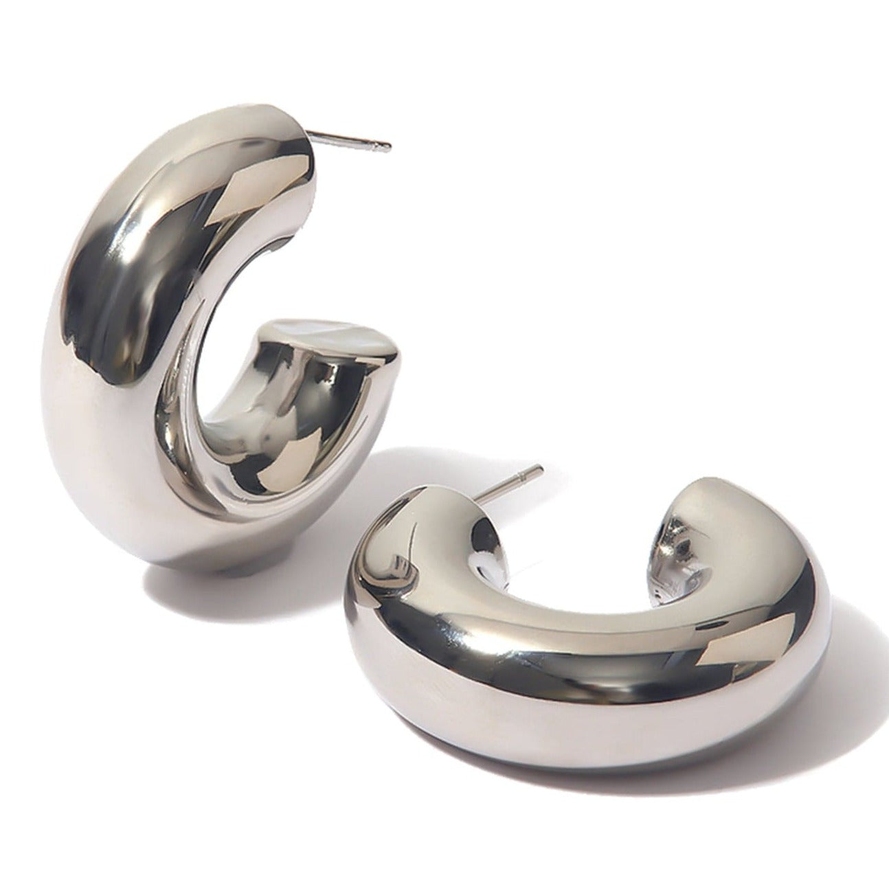 Nice : Boucles d'oreilles créoles rondes épaises L'or Didon