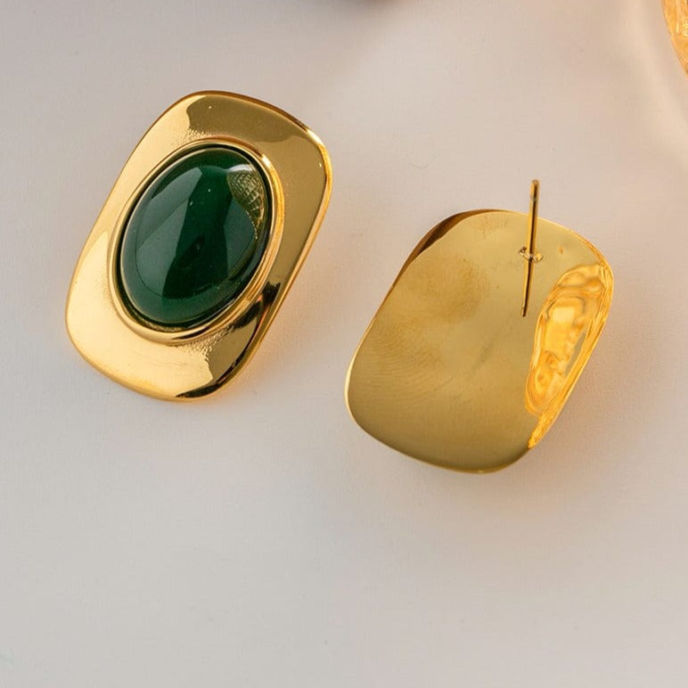 Diana : Boucles d'oerilles clous, opales L'ordidon