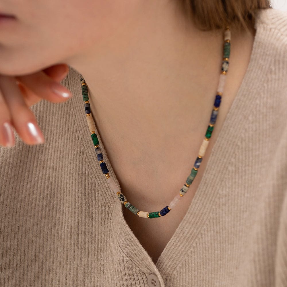Sept chakras : collier ras du cou L'or Didon