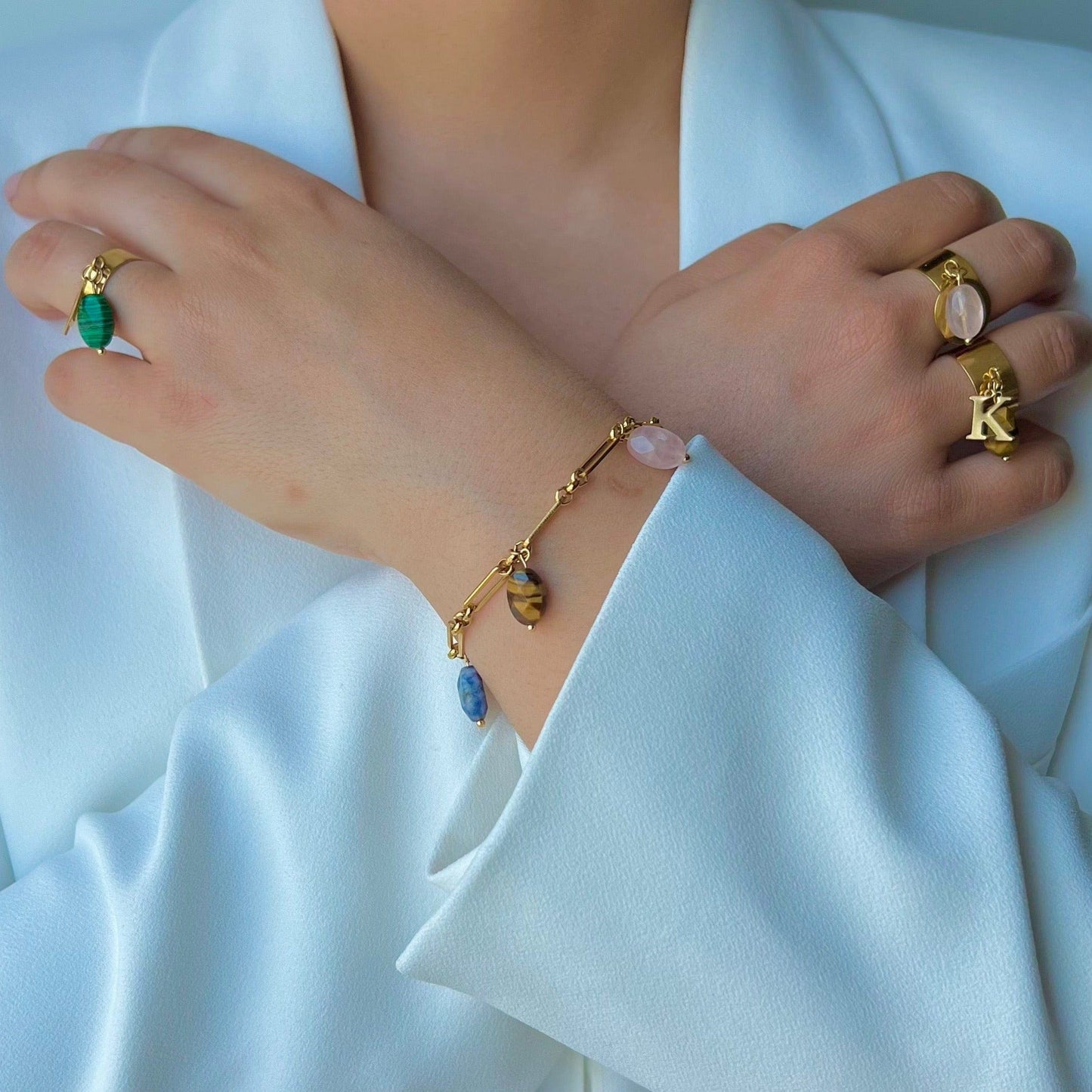 Harmonie : Bracelet personnalisé avec des pierres naturelles