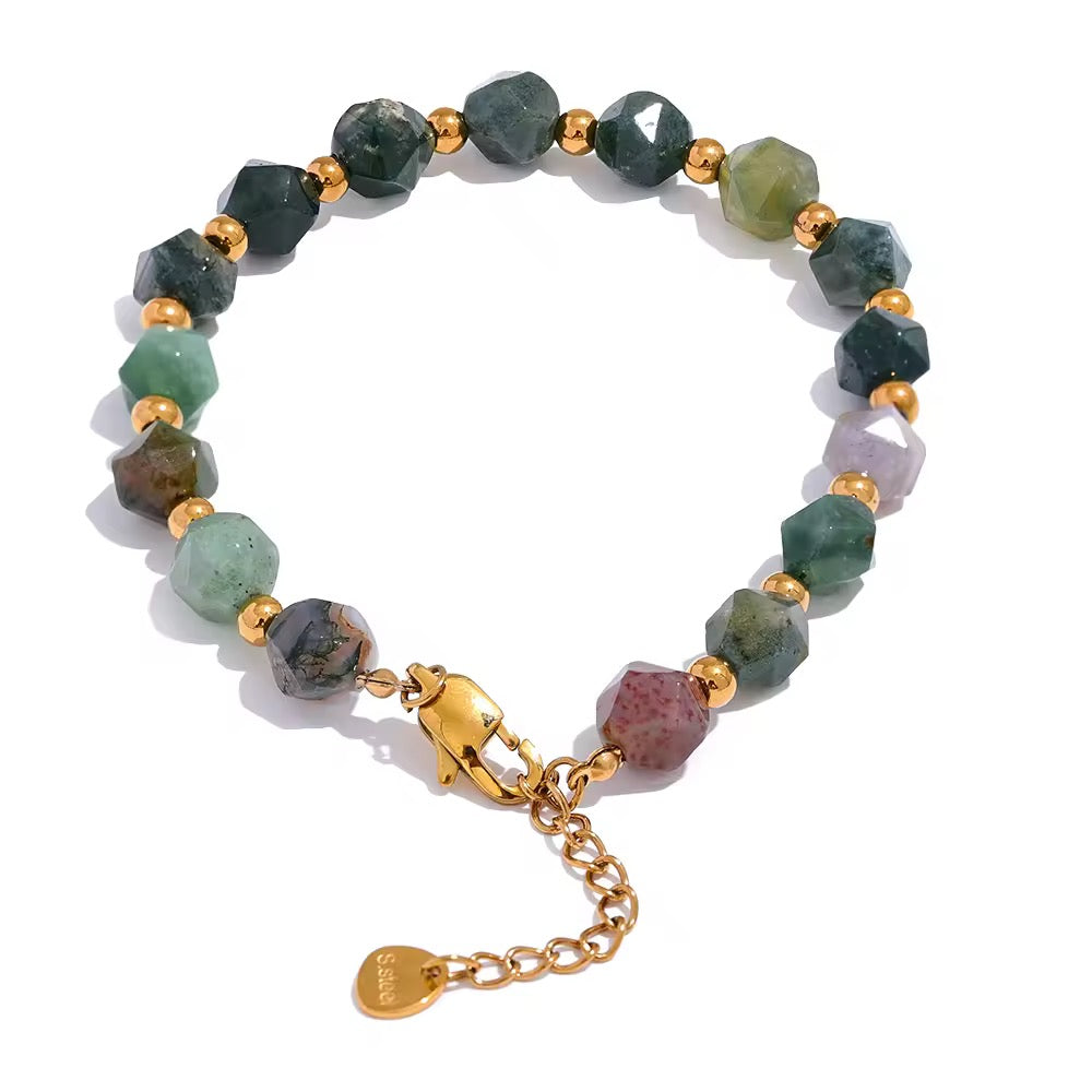 Bracelet chakra en pierres naturelles avec chaîne dorée L'Or Didon