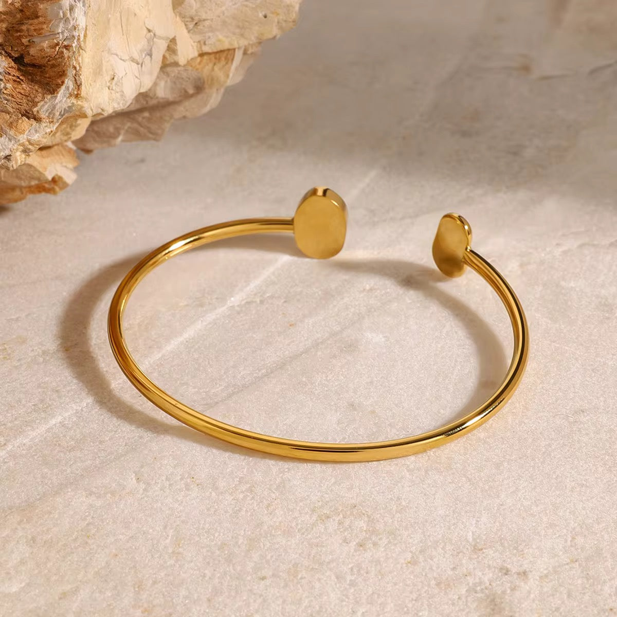 Bracelet jonc doré ajustable L'or Didon