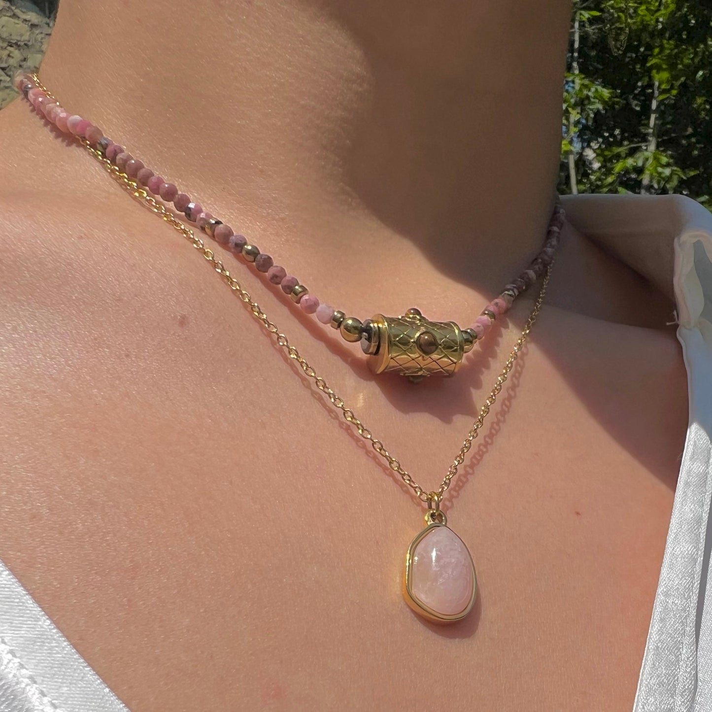 Chakra : Collier porte-bonheur en pierres naturelles