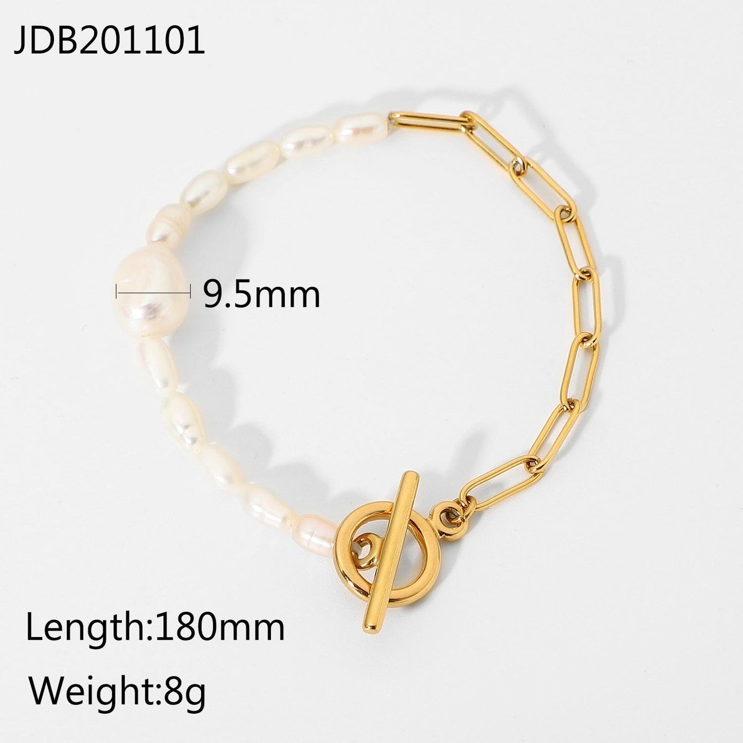 Duo : Bracelet perles d'eau douce L'or Didon