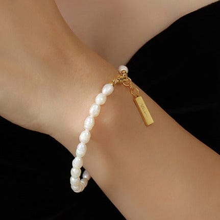 Lady D : Bracelet en perles d'eau douce intemporelles