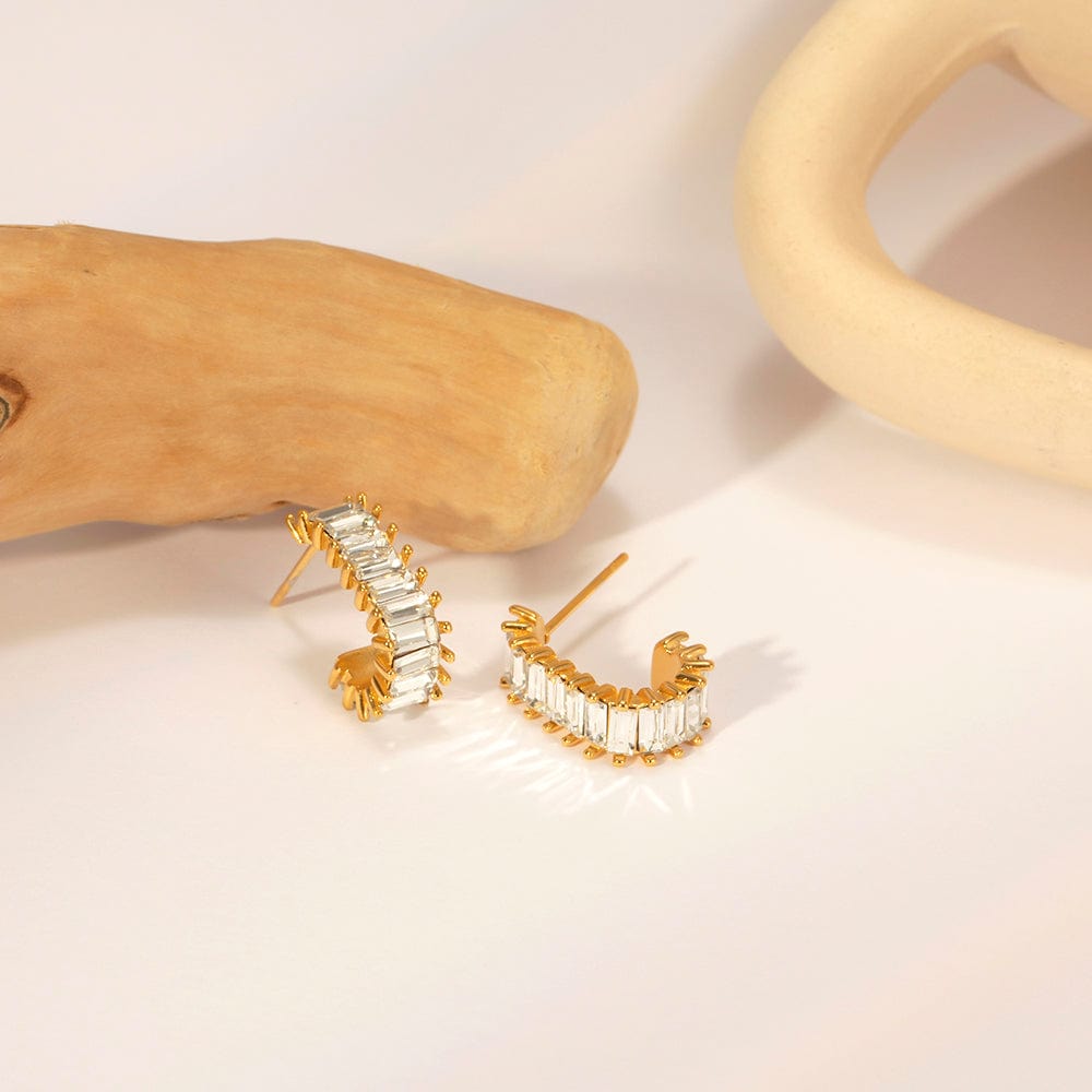 Pavé HOOP : Boucles d'oreilles L'or Didon