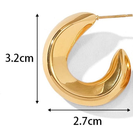 Moon : Boucles d'oreilles créoles L'or Didon