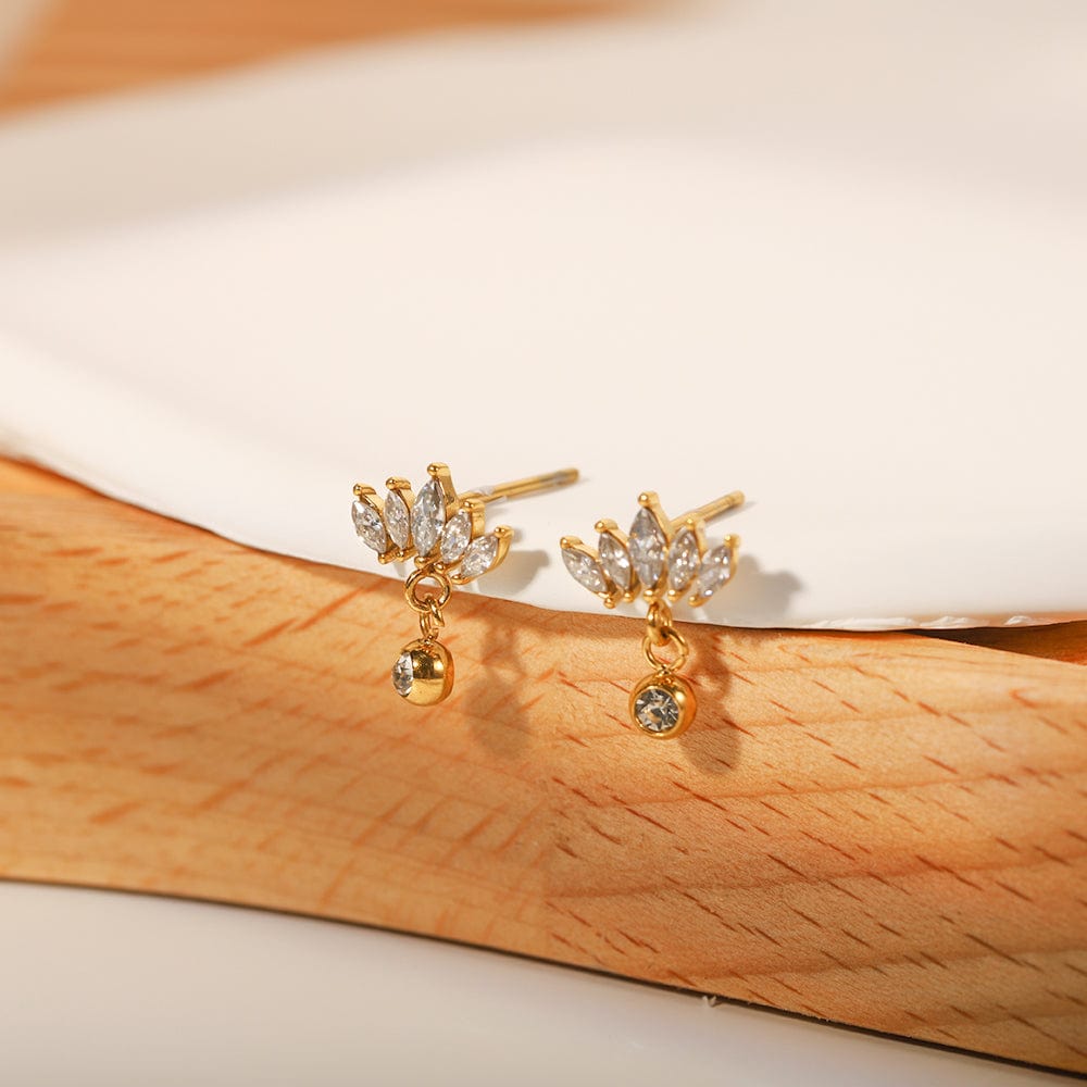 Crown : Boucles d'oreilles "clous d'oreilles" L'or Didon