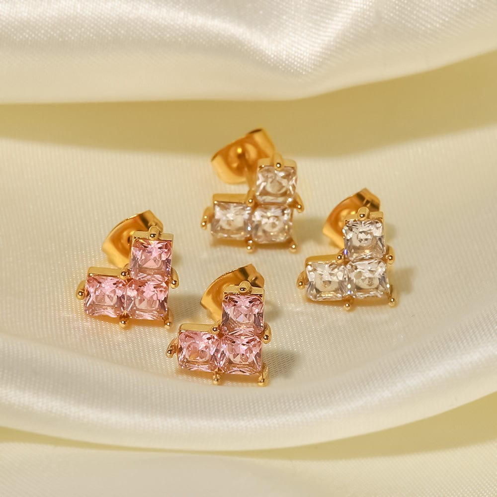 AMORE : Boucles d'oreilles Puces L'or Didon