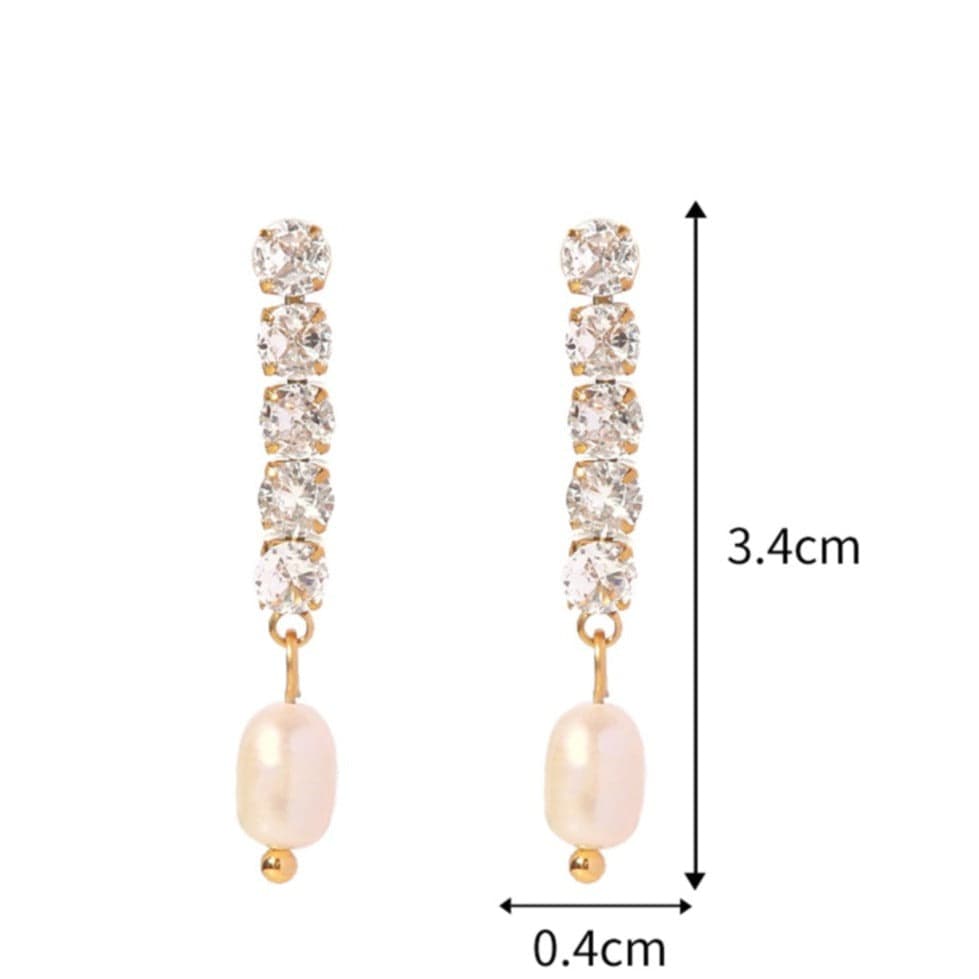 Perla : Boucles pendantes L'or Didon