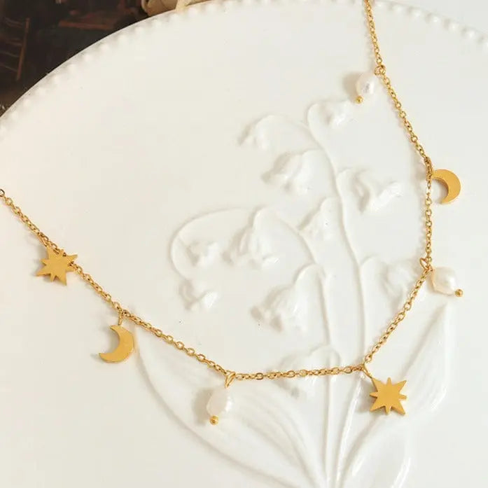 Collier à charms : Luna L'or Didon