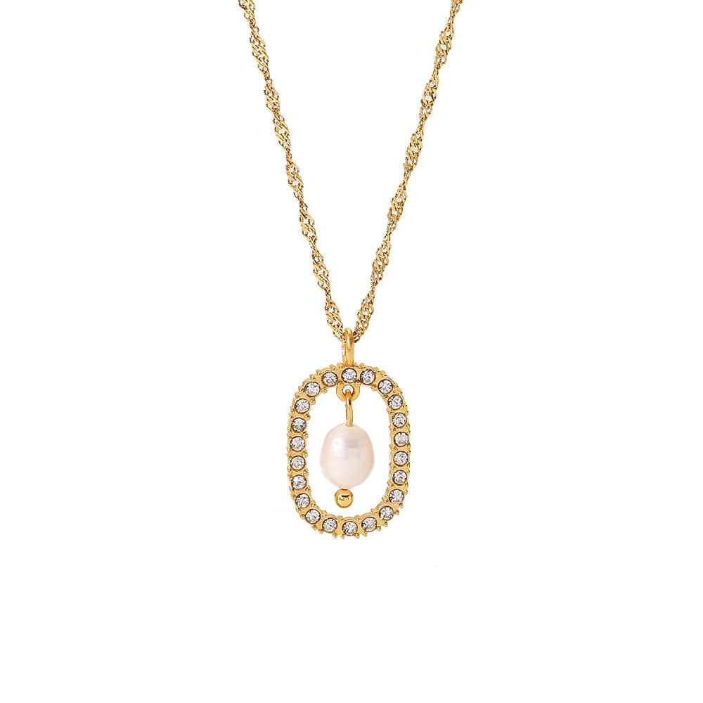 Coffret Perla : Boucles d'oreilles pendantes et collier