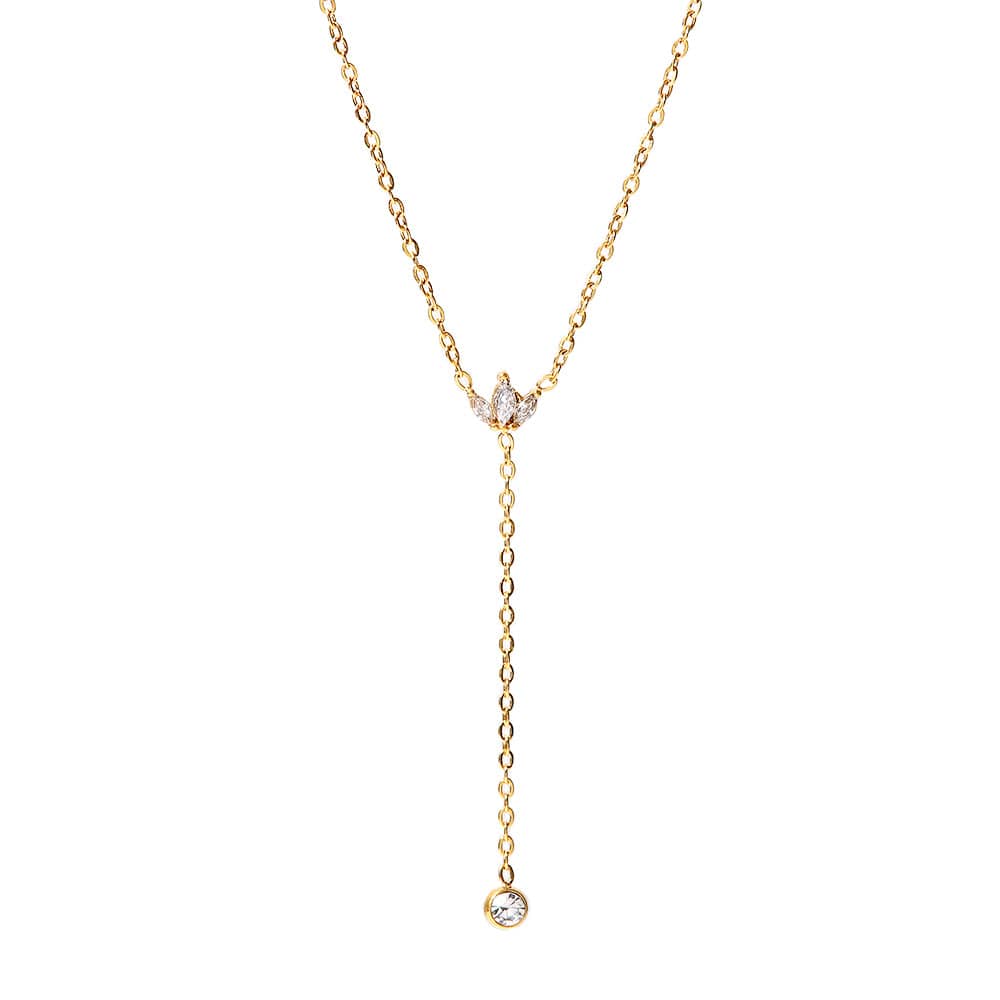 Crown : Collier Y pendant pour un decolté plongeant L'or Didon