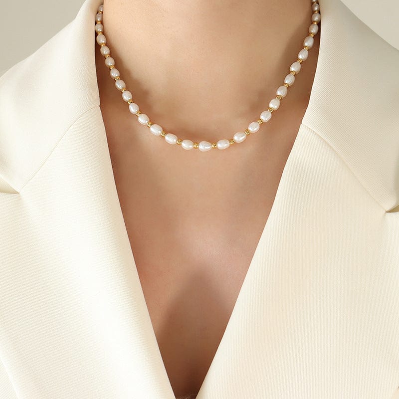 Coffert Lady : collier et bracelet en perles naturelles