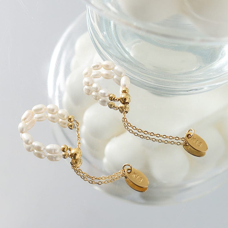 Chance : Bague ajustable en perles d'eau douce