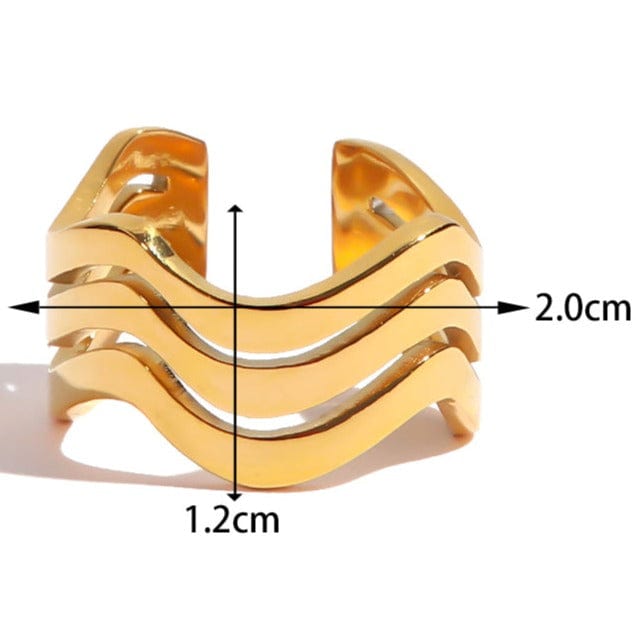 Vagues : Bague L'or Didon