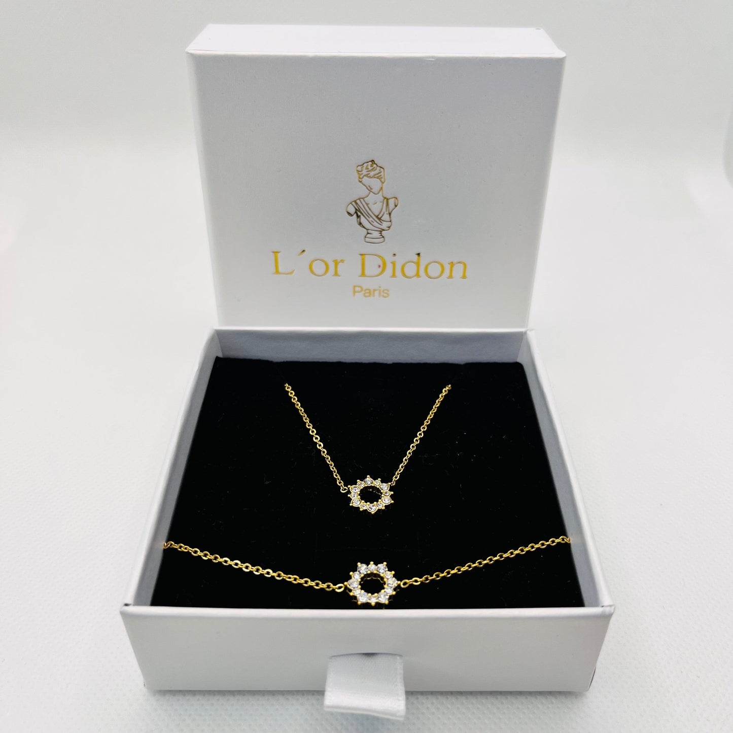 Coffret Sun : ensemble "Collier et bracelet" L'or Didon