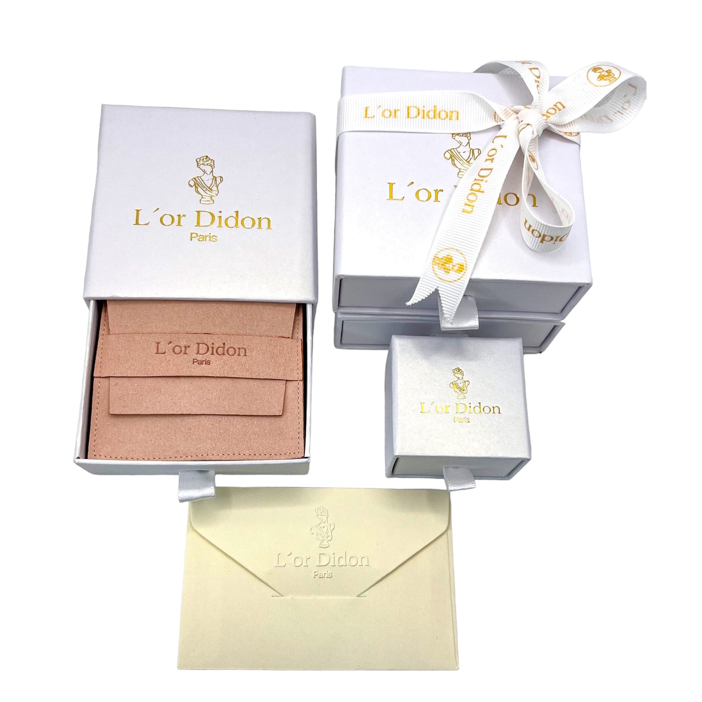 Coffret Orchidée : Collier et boucles d'oreilles L'or Didon